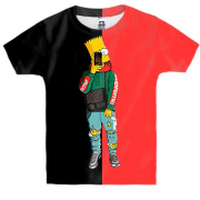 Детская 3D футболка Красно-черный Суприм