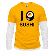 Лонгслив комби Я люблю суши