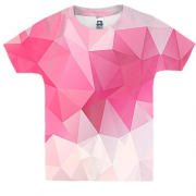 Дитяча 3D футболка з рожевими полігонами
