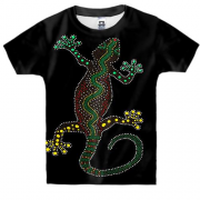 Детская 3D футболка с гекконом