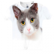 Детская 3D футболка с котом