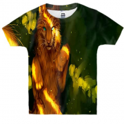 Детская 3D футболка с львицей