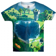 Дитяча 3D футболка Minecraft - Світ