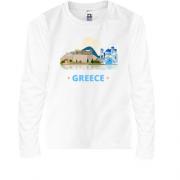 Детская футболка с длинным рукавом с достопримечательностями Гре
