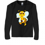 Детская футболка с длинным рукавом с радостной пчелкой