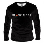 Мужской 3D лонгслив с символикой сотрудника Black Mesa (Half Li