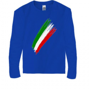 Детская футболка с длинным рукавом с цветами флага Италии
