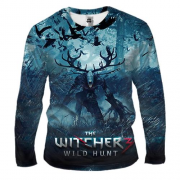 Мужской 3D лонгслив Witcher 3 - Wild Hunt (постер)