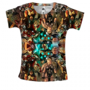 Женская 3D футболка с героями Марвел