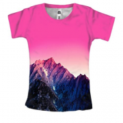 Жіноча 3D футболка з гірським хребтом