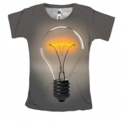 Женская 3D футболка Лампочка