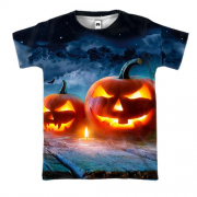 3D футболка Halloween pumpkins