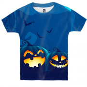 Детская 3D футболка Halloween pumpkins 4