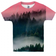 Детская 3D футболка Туманный лес