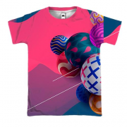 3D футболка Multicolor balls