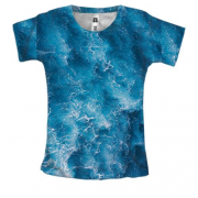 Жіноча 3D футболка Sea waves pattern