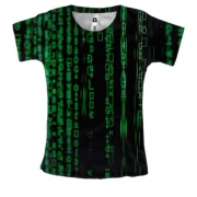 Женская 3D футболка Matrix pattern