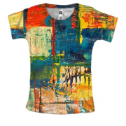 Женская 3D футболка Multicolor abstraction 7