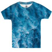 Детская 3D футболка Sea waves pattern