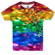 Детская 3D футболка Rainbow sequins