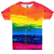 Детская 3D футболка Rainbow Abstraction 5