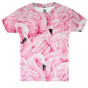 Детская 3D футболка Flamingo pattern