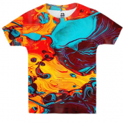 Детская 3D футболка Multicolor abstraction 12