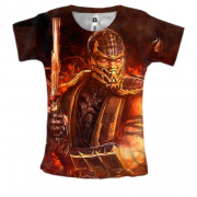 Женская 3D футболка Mortal kombat