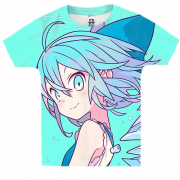 Дитяча 3D футболка Blue anime girl