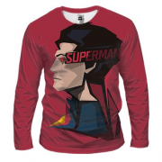 Чоловічий 3D лонгслів SUPERMAN