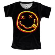 Женская 3D футболка Nirvana Smile