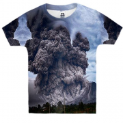 Дитяча 3D футболка з виверженням вулкана