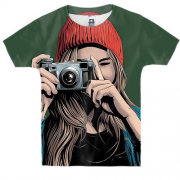 Дитяча 3D футболка з дівчиною фотографом