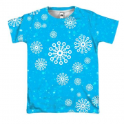 3D футболка Snowflakes pattern