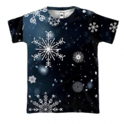 3D футболка Snowflakes pattern 2