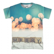 3D футболка Merry xmas