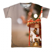 3D футболка Christmas carousel