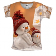 Жіноча 3D футболка Christmas toy snowman