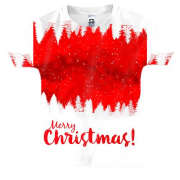 Детская 3D футболка Christmas red trees