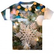 Детская 3D футболка Christmas snowflake