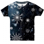 Дитяча 3D футболка Snowflakes pattern 2