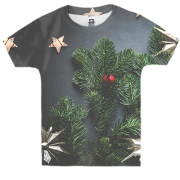 Детская 3D футболка Christmas tree branch