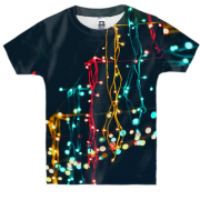 Детская 3D футболка Christmas garland 2
