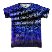 3D футболка Program codes pattern