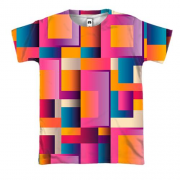 3D футболка Colored squares