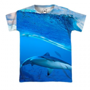 3D футболка Акула в  волне