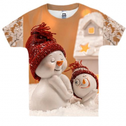 Детская 3D футболка Christmas toy snowman