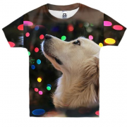 Детская 3D футболка New year dog