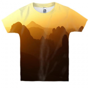 Детская 3D футболка Mountains sunset