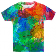 Детская 3D футболка Multicolored blots